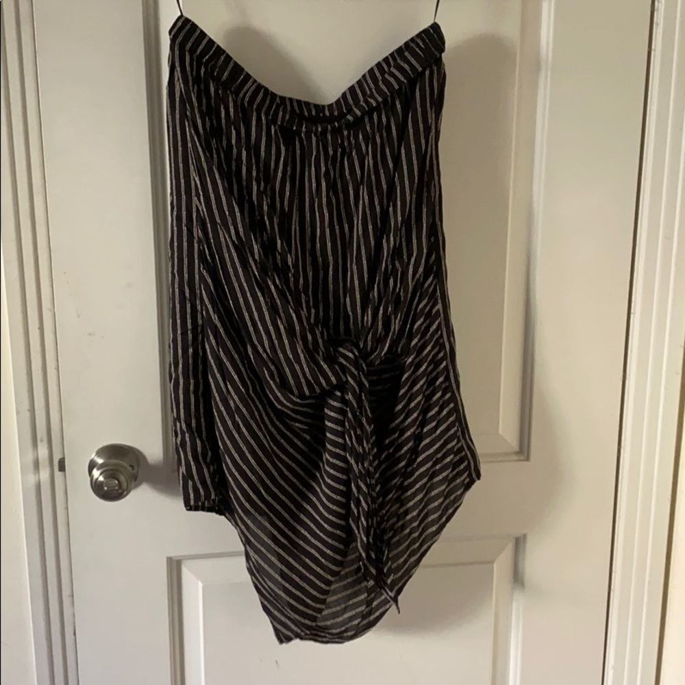 Strapless Stripped Tie Mini Dress NWOT
